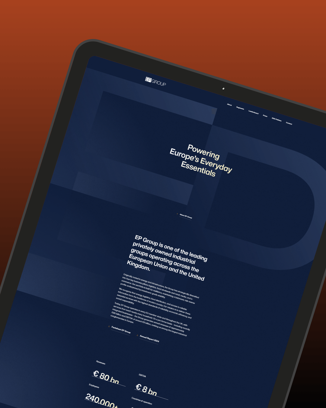 Mockup project EP Group